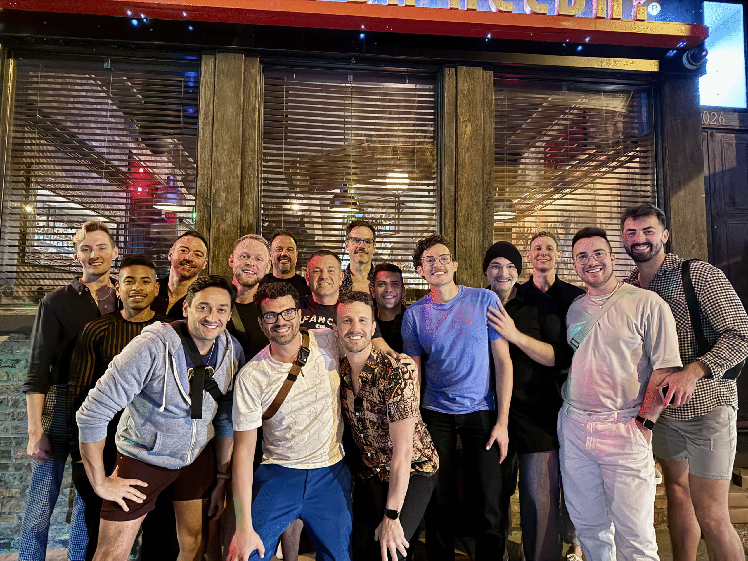 Adam outdoors with friends in Chicago